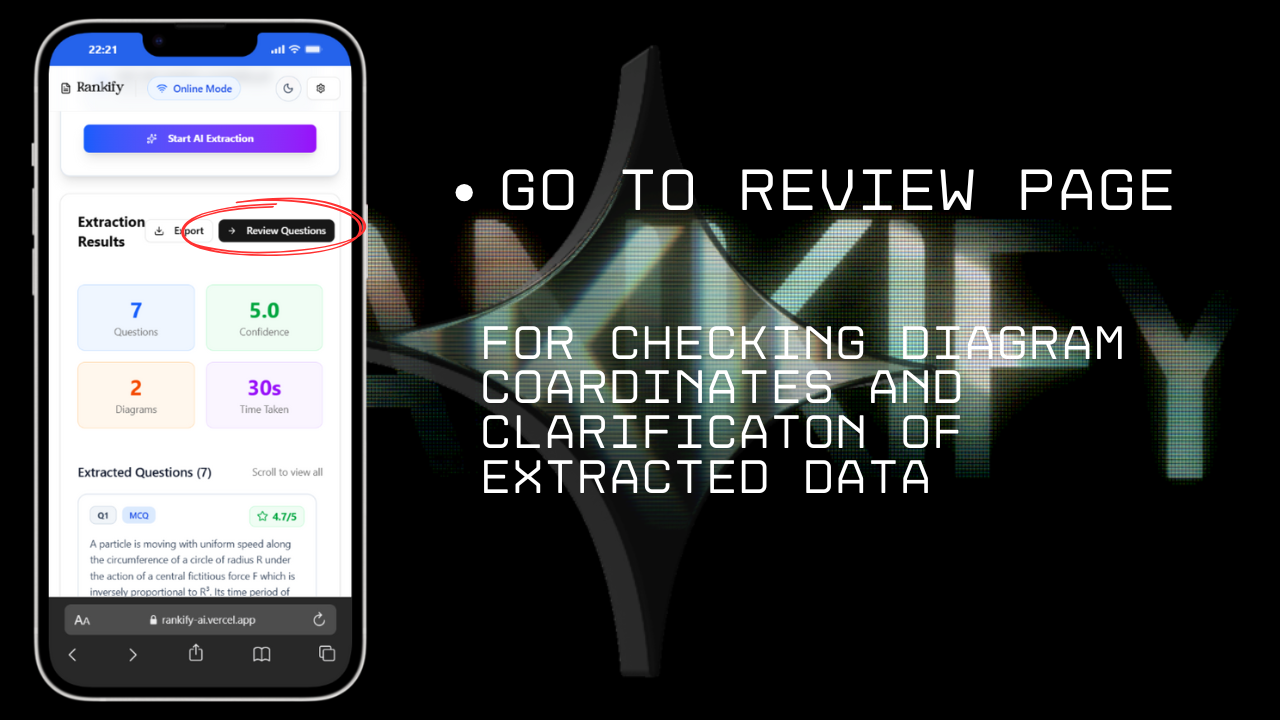 Extraction Results Dashboard Screenshot